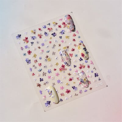 1 τμχ 5D Relief Red Retro Butterfly Nail Art Charms Αυτοκόλλητα Πολυτελή ακρυλικά διακοσμητικά νυχιών Αυτοκόλλητα DIY Διακοσμητικό για μανικιούρ συρόμενο