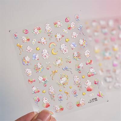 1 τμχ 5D Relief Red Retro Butterfly Nail Art Charms Αυτοκόλλητα Πολυτελή ακρυλικά διακοσμητικά νυχιών Αυτοκόλλητα DIY Διακοσμητικό για μανικιούρ συρόμενο