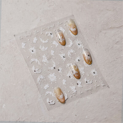 1 τμχ 5D Relief Red Retro Butterfly Nail Art Charms Αυτοκόλλητα Πολυτελή ακρυλικά διακοσμητικά νυχιών Αυτοκόλλητα DIY Διακοσμητικό για μανικιούρ συρόμενο