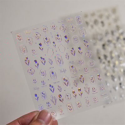 1 τμχ 5D Relief Red Retro Butterfly Nail Art Charms Αυτοκόλλητα Πολυτελή ακρυλικά διακοσμητικά νυχιών Αυτοκόλλητα DIY Διακοσμητικό για μανικιούρ συρόμενο