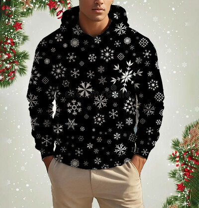 Vyriški kalėdiniai šiauriniai elniai mielo rašto džemperis Laisvalaikis ilgomis rankovėmis laisvas megztinis megztinis Vyriški ir moteriški sportiniai megztiniai drabužiai