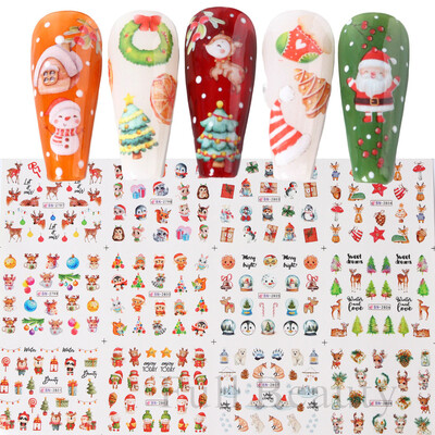 Halloween Pumpkin Ghost Nail Art Matricák Ghost Cat Víz matrica Csúszda Denevér Aranyos Szem Manikűr Tetoválás Dekoráció NFBN2773-2784