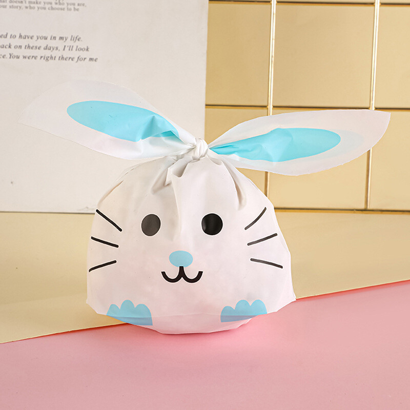 50 vnt. plastikinis animacinio filmo triušio kepimo maišelis Kawaii kepyklėlės suvynioti sausainiai Užkandžių maišelis su saldainiais Vestuvių šventės dovana