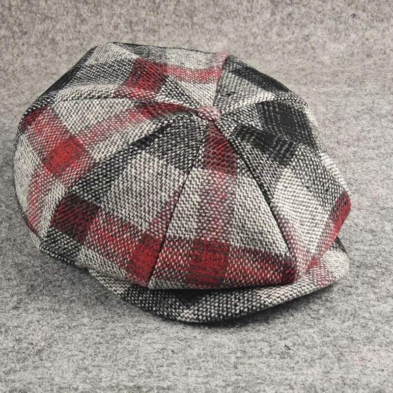 2024 Beretă din lână mărime mare Bărbat pălărie octogonală femei primăvară toamnă iarnă beretă din lână tată păslă șapcă iederă bărbat șapci Newsboy ML XL