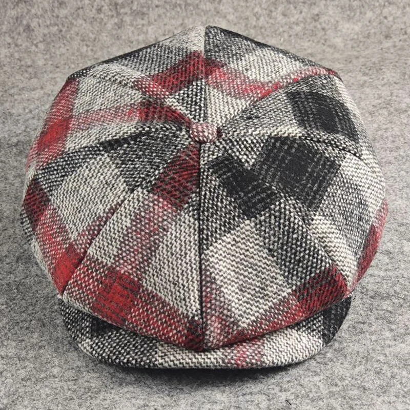 2024 Beretă din lână mărime mare Bărbat pălărie octogonală femei primăvară toamnă iarnă beretă din lână tată păslă șapcă iederă bărbat șapci Newsboy ML XL