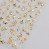 1kom 5D reljefne svjetlucave ribice Nail Art Kawaii naljepnice Ružičasto Žuto Crvene Samoljepljive Transfer Ukrasi za nokte Klizne naljepnice Uradi sam