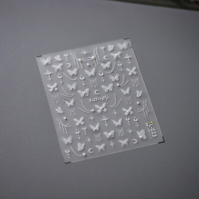 1kom 5D reljefne svjetlucave ribice Nail Art Kawaii naljepnice Ružičasto Žuto Crvene Samoljepljive Transfer Ukrasi za nokte Klizne naljepnice Uradi sam