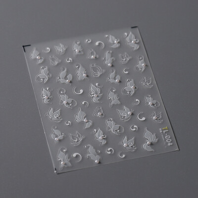 1kom 5D reljefne svjetlucave ribice Nail Art Kawaii naljepnice Ružičasto Žuto Crvene Samoljepljive Transfer Ukrasi za nokte Klizne naljepnice Uradi sam