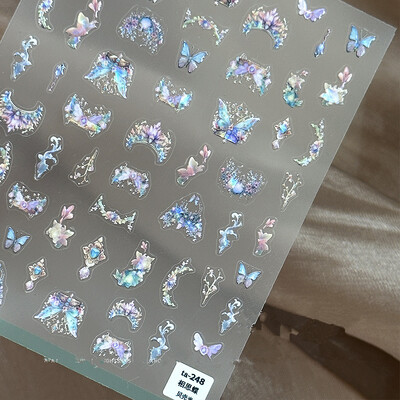 1kom 5D reljefne svjetlucave ribice Nail Art Kawaii naljepnice Ružičasto Žuto Crvene Samoljepljive Transfer Ukrasi za nokte Klizne naljepnice Uradi sam