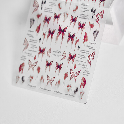 1kom 5D reljefne svjetlucave ribice Nail Art Kawaii naljepnice Ružičasto Žuto Crvene Samoljepljive Transfer Ukrasi za nokte Klizne naljepnice Uradi sam