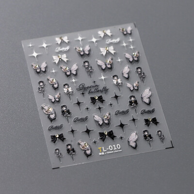 1kom 5D reljefne svjetlucave ribice Nail Art Kawaii naljepnice Ružičasto Žuto Crvene Samoljepljive Transfer Ukrasi za nokte Klizne naljepnice Uradi sam