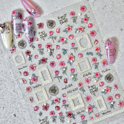 1kom 5D reljefne svjetlucave ribice Nail Art Kawaii naljepnice Ružičasto Žuto Crvene Samoljepljive Transfer Ukrasi za nokte Klizne naljepnice Uradi sam