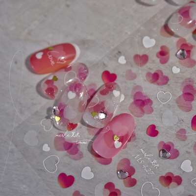 1kom 5D reljefne svjetlucave ribice Nail Art Kawaii naljepnice Ružičasto Žuto Crvene Samoljepljive Transfer Ukrasi za nokte Klizne naljepnice Uradi sam