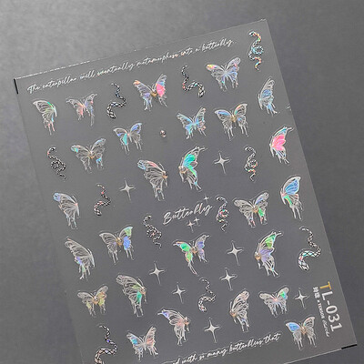 1kom 5D reljefne svjetlucave ribice Nail Art Kawaii naljepnice Ružičasto Žuto Crvene Samoljepljive Transfer Ukrasi za nokte Klizne naljepnice Uradi sam