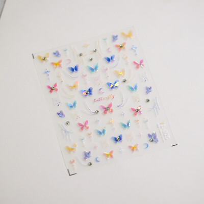 1kom 5D reljefne svjetlucave ribice Nail Art Kawaii naljepnice Ružičasto Žuto Crvene Samoljepljive Transfer Ukrasi za nokte Klizne naljepnice Uradi sam