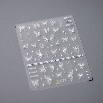 1kom 5D reljefne svjetlucave ribice Nail Art Kawaii naljepnice Ružičasto Žuto Crvene Samoljepljive Transfer Ukrasi za nokte Klizne naljepnice Uradi sam