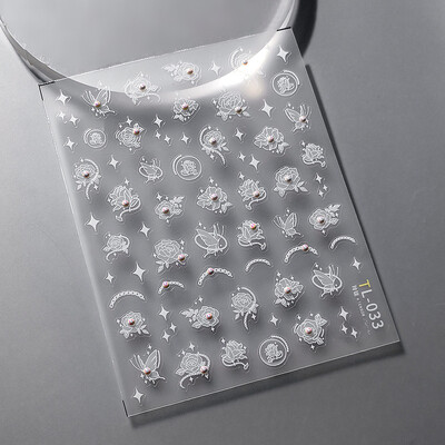 1kom 5D reljefne svjetlucave ribice Nail Art Kawaii naljepnice Ružičasto Žuto Crvene Samoljepljive Transfer Ukrasi za nokte Klizne naljepnice Uradi sam