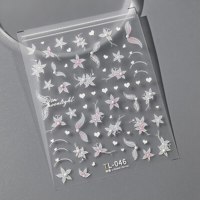 1kom 5D reljefne svjetlucave ribice Nail Art Kawaii naljepnice Ružičasto Žuto Crvene Samoljepljive Transfer Ukrasi za nokte Klizne naljepnice Uradi sam