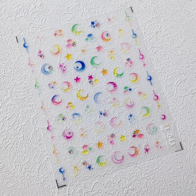 1kom 5D reljefne svjetlucave ribice Nail Art Kawaii naljepnice Ružičasto Žuto Crvene Samoljepljive Transfer Ukrasi za nokte Klizne naljepnice Uradi sam