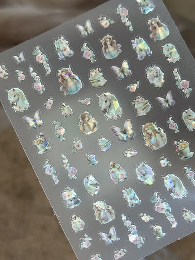 1kom 5D reljefne svjetlucave ribice Nail Art Kawaii naljepnice Ružičasto Žuto Crvene Samoljepljive Transfer Ukrasi za nokte Klizne naljepnice Uradi sam