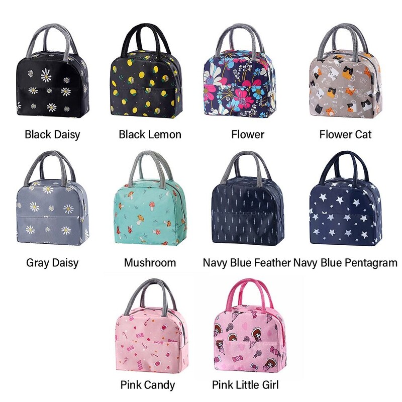 Daugkartinis pietų krepšys moterims didelės talpos mažas izoliuotas aušintuvas priešpiečių talpyklai, nepralaidūs pietų krepšiai