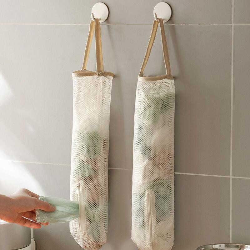 Tinklinis tinklas Daugkartinio naudojimo pakabinami laikymo maišeliai Vaisiai Daržovių Česnakai Svogūnai Namų tuščiaviduriai tinkliniai maišeliai Virtuvės priedai