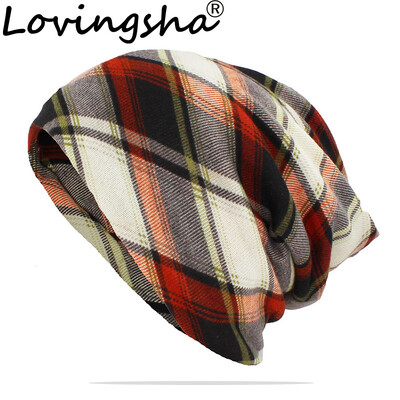 LOVINGSHA Brand Toamnă Iarnă Femei Pălării cu dublă utilizare Eșarfă subțire Design clasic Bărbați Skullies și Beanies Mască de față Doamnelor HT155