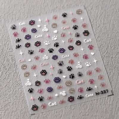 1 τμχ 5D Egypt Cat Nail Art Kawaii Αυτοκόλλητα Μπρονζέ Cartoon Cat Σχέδιο Αυτοκόλλητα Μανικιούρ Αξεσουάρ διακόσμησης DIY