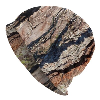 Individualizuotos tikro medžio kamufliažinės skrybėlės su dangteliu Šauni megzta skrybėlė moterims Vyrams Žiema, šilta gotikinė hiphopo kaukolės, kepuraitės