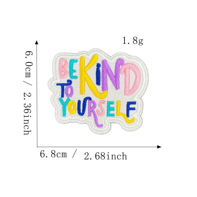 Pete de culoare transfrontaliere alfabet englezesc autocolante din stofă brodate pe computer Autocolante cu plasture decorative