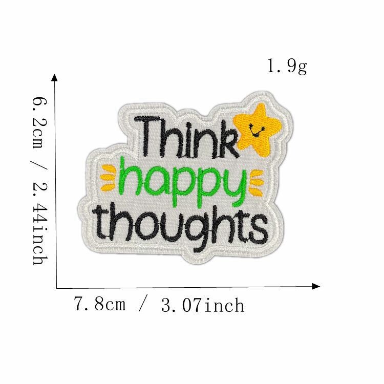 Pete de culoare transfrontaliere alfabet englezesc autocolante din stofă brodate pe computer Autocolante cu plasture decorative