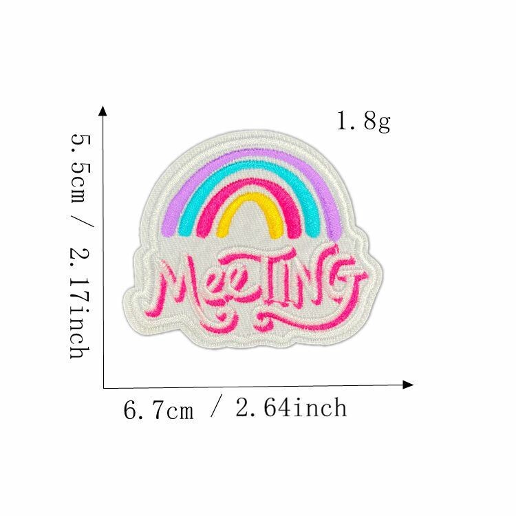 Pete de culoare transfrontaliere alfabet englezesc autocolante din stofă brodate pe computer Autocolante cu plasture decorative