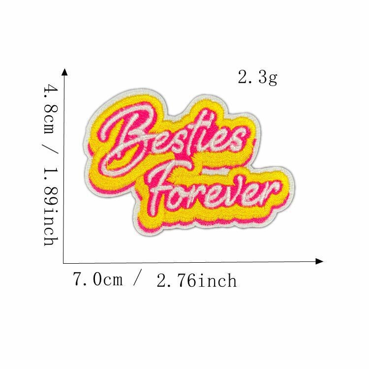 Pete de culoare transfrontaliere alfabet englezesc autocolante din stofă brodate pe computer Autocolante cu plasture decorative