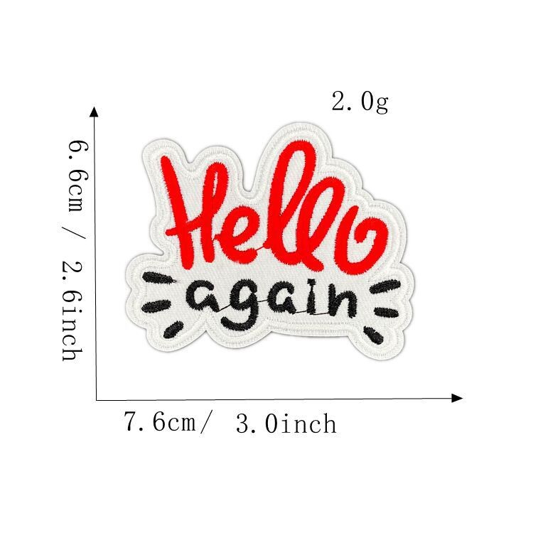 Pete de culoare transfrontaliere alfabet englezesc autocolante din stofă brodate pe computer Autocolante cu plasture decorative