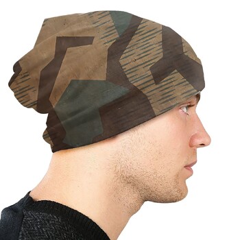 Splintertarn German Ww2 Camouflage Unisex Bonnet Thin Outdoor Skullies Beanies For Men Women