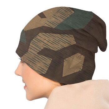 Splintertarn German Ww2 Camouflage Unisex Bonnet Thin Outdoor Skullies Beanies For Men Women