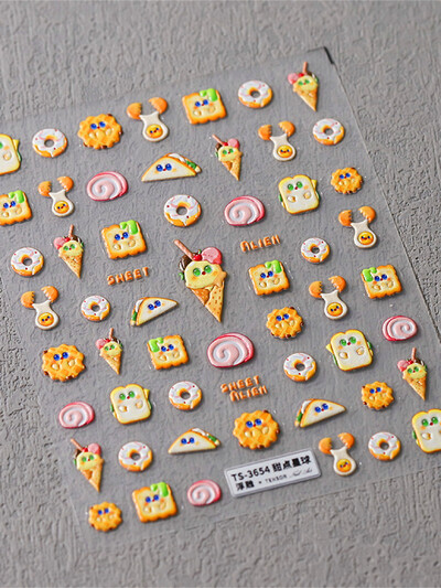 1 ΤΕΜ 5D αυτοκόλλητα νυχιών Lovely Rabbit Red Strawberry Μαλακά ανάγλυφα ανάγλυφα Αυτοκόλλητα αυτοκόλλητα νυχιών Αυτοκόλλητα για μανικιούρ