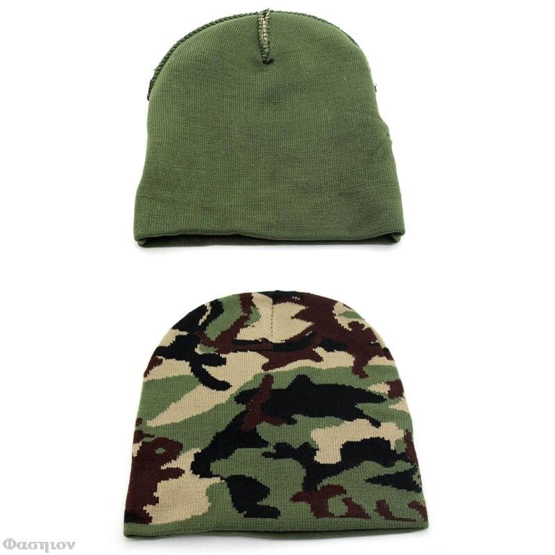 Νέα Army Green Camouflage Beanies Καπέλα για Γυναικεία Ανδρικά Camo Χειμερινά καπέλα ζεστά 2023