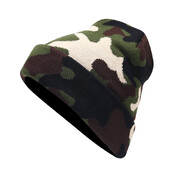 Beanie kape Vruća rasprodaja, zimska muška topla pletena kapa, ležerna kamuflažna jacquard smotana hip hop bez kape Ftrucker hatsree Dostava