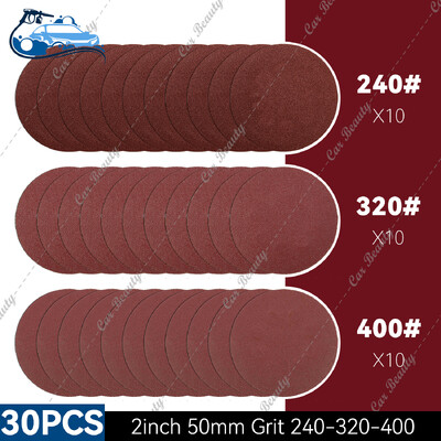 2 hüvelykes, 50 mm-es kerek csiszolópapír 60-5000 szemcseméretű horgos és hurkos csiszolókoronghoz csiszológépekhez Fúrócsiszoló és forgószerszámok polírozása