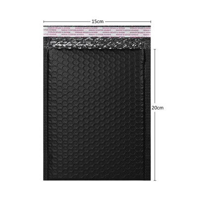 10 bucăți saci plic cu bule negre, cu auto-sigilare, plicuri de transport căptușite, cu pungă de expediere cu bule, pachete cadou pentru transport.