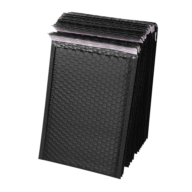 10 bucăți saci plic cu bule negre, cu auto-sigilare, plicuri de transport căptușite, cu pungă de expediere cu bule, pachete cadou pentru transport.