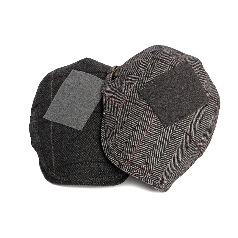 Rudens un ziemas poliestera plāksteris Newsboy cepures, plakanas cepures vīriešiem un sievietēm, gleznotājs, beretes cepures 125