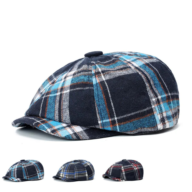 Άνοιξη Καλοκαίρι Εκτύπωση Βαμβακερά Καπέλα Newsboy Ανδρικά Καπέλα επίπεδης κορυφής Γυναικεία Ζωγράφος Καπέλα μπερέ 100