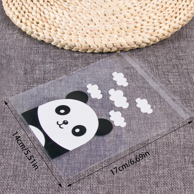 100 komada Panda uzorka prozirne celofanske vrećice slatki kolačić slatkiši pakiranje darova za zabavu za djecu Baby Shower Panda rođendan