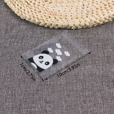 100 komada Panda uzorka prozirne celofanske vrećice slatki kolačić slatkiši pakiranje darova za zabavu za djecu Baby Shower Panda rođendan