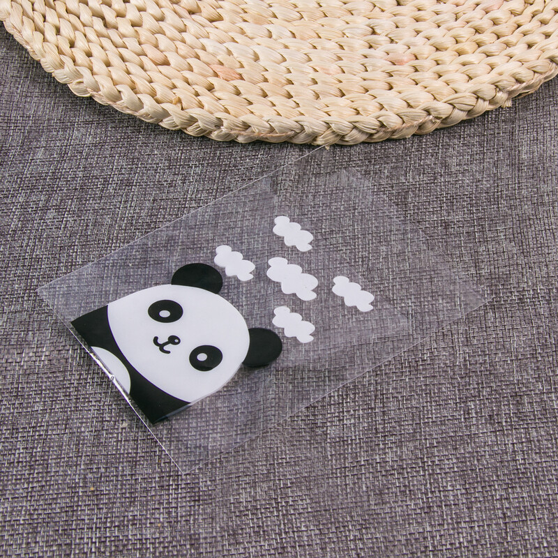 100 komada Panda uzorka prozirne celofanske vrećice slatki kolačić slatkiši pakiranje darova za zabavu za djecu Baby Shower Panda rođendan