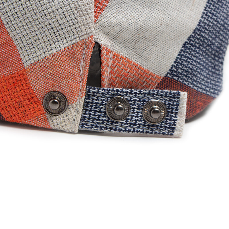 Beretă în carouri nouă, multicoloră, femei, ocazional, parasolară, pălărie plată, berete de modă vintage, bărbați, șapci pentru știri, buton de vară reglabil