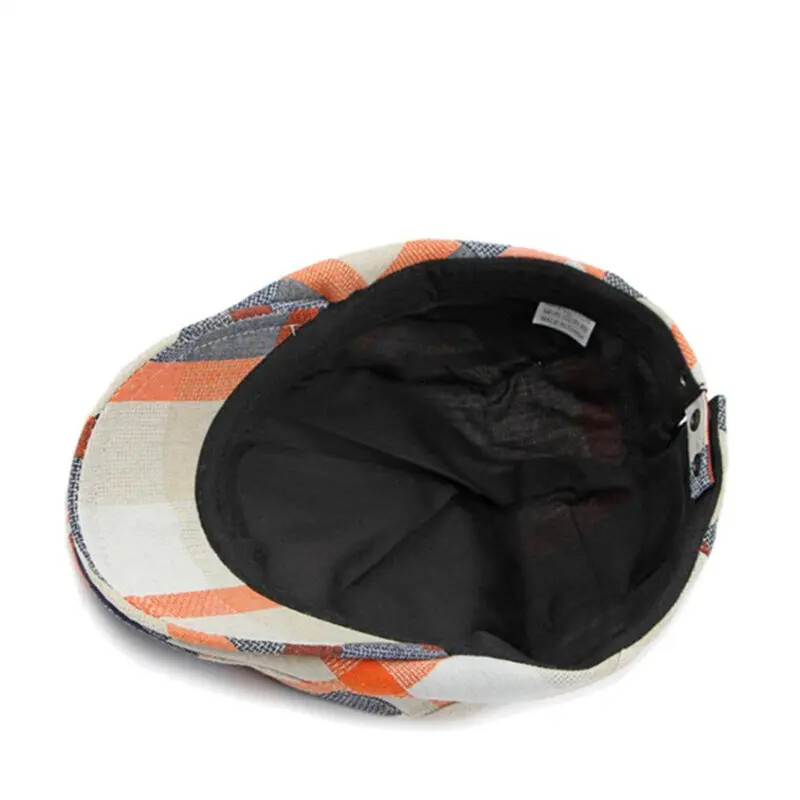Four Seasons Cotton καρό Καπέλα Newsboy Flat Peaked Cap Ανδρικά και γυναικεία Καπέλα μπερέ ζωγραφικής 02