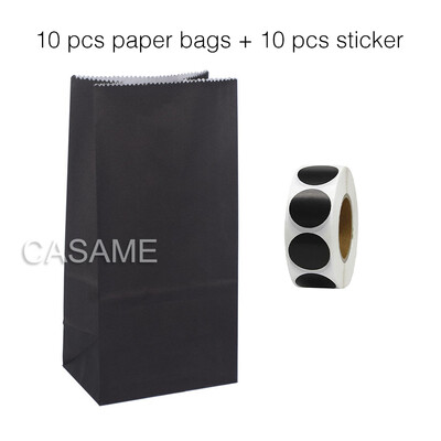 10 τμχ Τσάντες και αυτοκόλλητο Stand Up Πολύχρωμες μασίφ ρίγες πουά τσάντες 18x9x6cm Μπομπονιέρα Συσκευασία δώρου Τσάντα κέρασμα Γάμος Γενέθλια